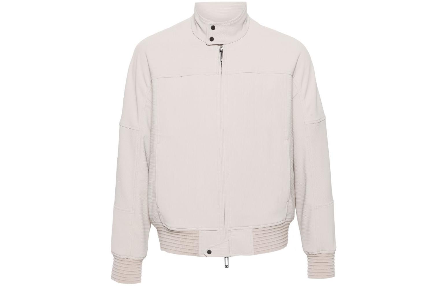 Emporio Armani SS24 High-Neck Zip Jacket Beige Long-Sleeve Outerwear 3D1BH5-1NPQZ-06G2