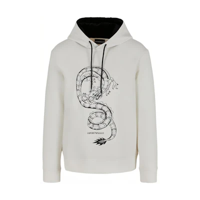 Emporio Armani SS24 Hoodie with Letter Dragon Print Design EM000004AF10013-0003
