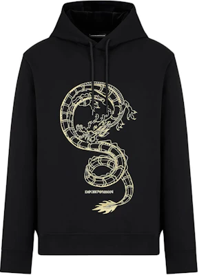Emporio Armani SS24 Hoodie with Letter Dragon Print Design EM000004AF10013-0003 Order Emporio Armani SS24 Hoodie with Letter Dragon Print Design EM000004AF10013-0003
