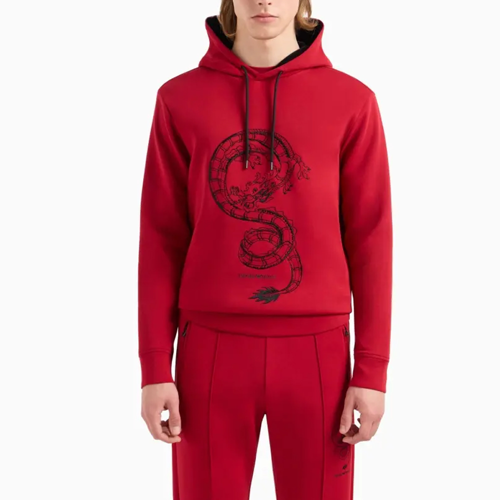 Emporio Armani SS24 Hoodie with Letter Dragon Print Design EM000004AF10013-0003 圖 10