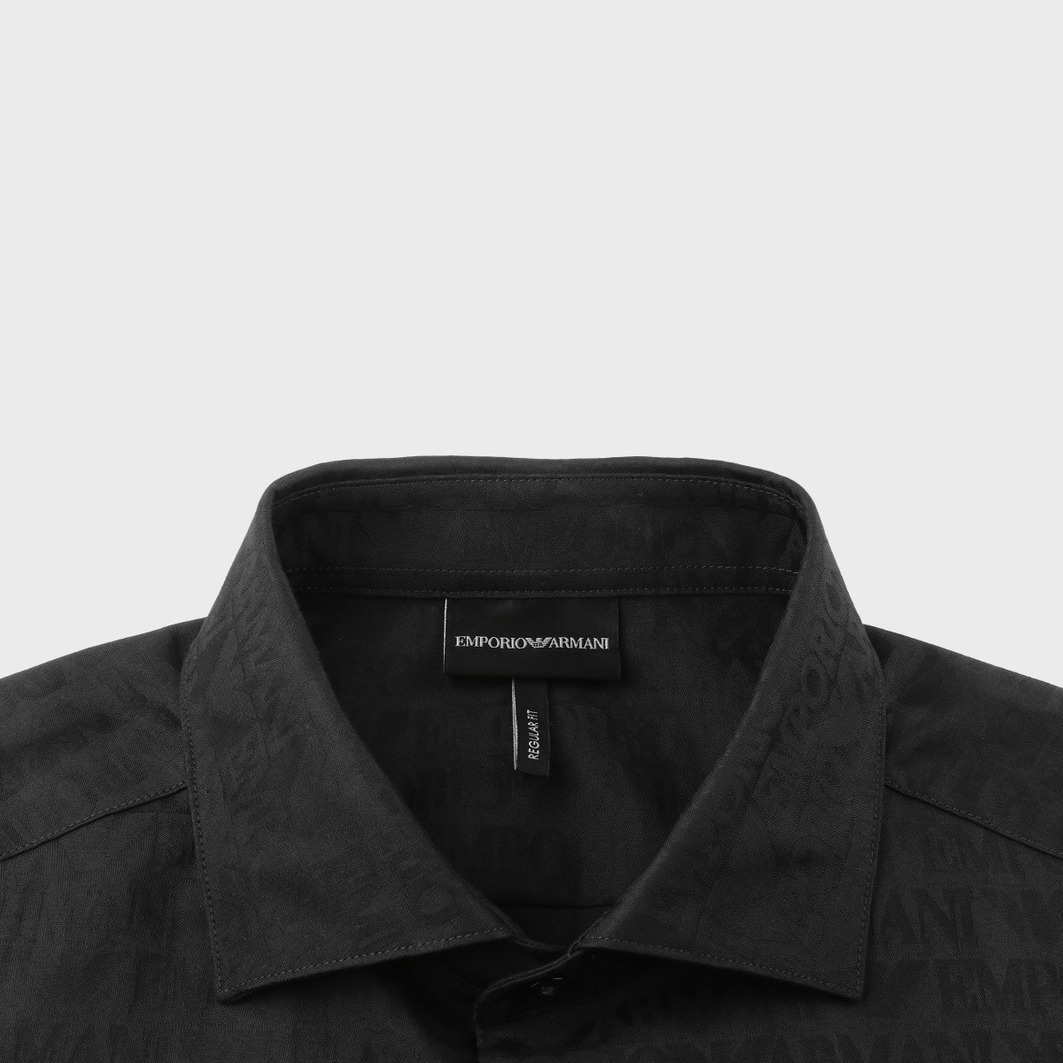 Purchase Emporio Armani SS24 Letter Logo Long Sleeve Shirt Black Men 3D1C86-1NIUZ-F056