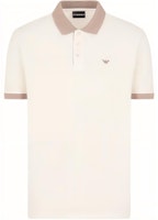 EMPORIO ARMANI SS24 Logo Embroidered Colorblock Polo Shirt Men Off-White. 3D1FM11-JTKZ1-0101 EMPORIO ARMANI SS24 Logo Embroidered Colorblock Polo Shirt Men Off-White. 3D1FM11-JTKZ1-0101