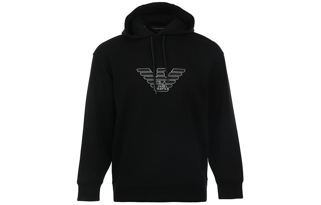EMPORIO ARMANI SS24 Logo Embroidered Hoodie  Black 3D1M63-1JHSZ-0054 圖 2