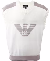 Order EMPORIO ARMANI SS24 男士Logo針織V領休閒背心 奶白色 3D1MXU-1MQDZ-0128