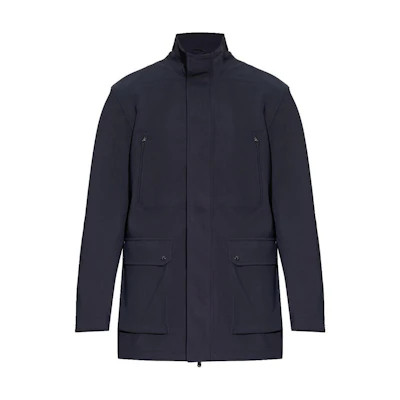 Emporio Armani SS24 Navy Blue High-Neck Pocket Long Sleeve Jacket Men EM000820-AF10514-UB118