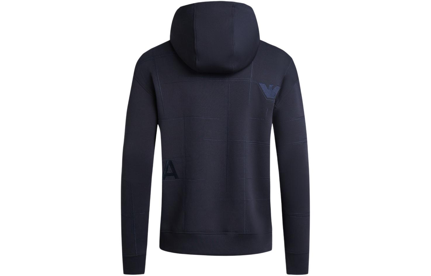 Emporio Armani SS24 Navy Hoodie with Logo Pattern 3D1MDR-1JHSZ-0920 圖 3