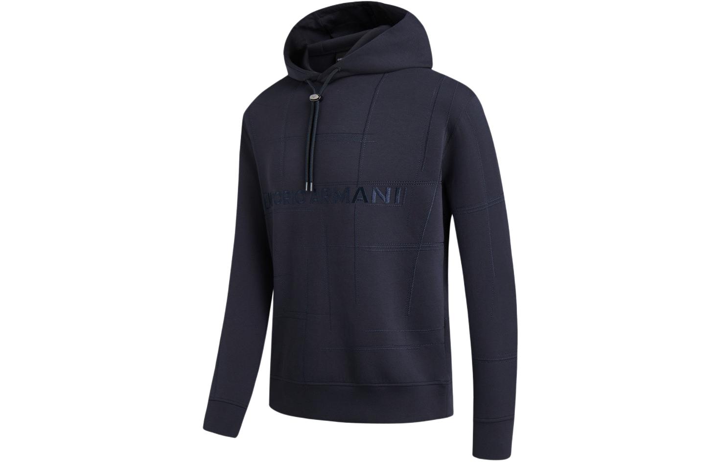 Emporio Armani SS24 Navy Hoodie with Logo Pattern 3D1MDR-1JHSZ-0920 圖 4