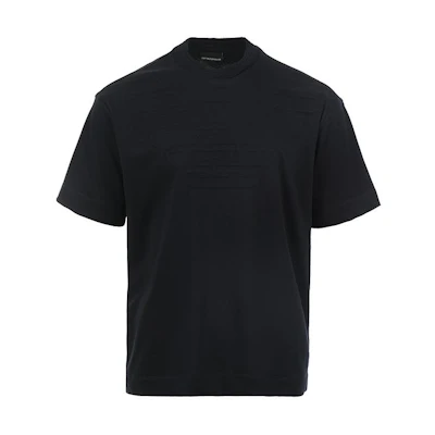 Emporio Armani SS24 Slim Fit Crewneck Logo Tee Deep Blue T-Shirt. 3D1T94-1JWZZ-0962