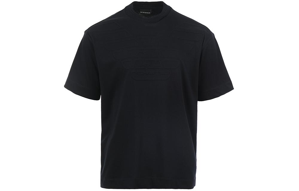 Order エンポリオアルマーニ SS24 スリムフィット クルーネック ロゴTシャツ ディープブルー. 3D1T94-1JWZZ-0962