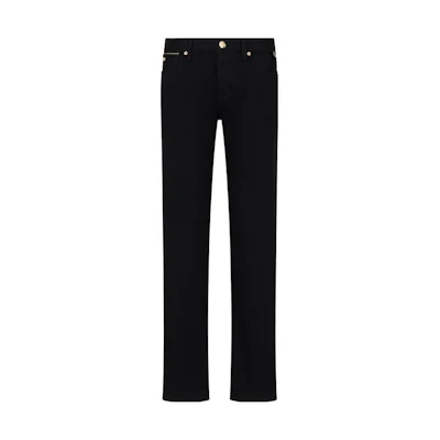EMPORIO ARMANI SS24 Slim Fit Low-Rise Black Casual Jeans for Men EM000051-AF10073-MC002
