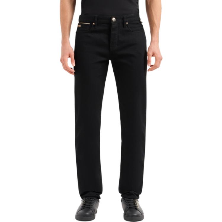 EMPORIO ARMANI SS24 Slim Fit Low-Rise Black Casual Jeans for Men EM000051-AF10073-MC002 圖 4