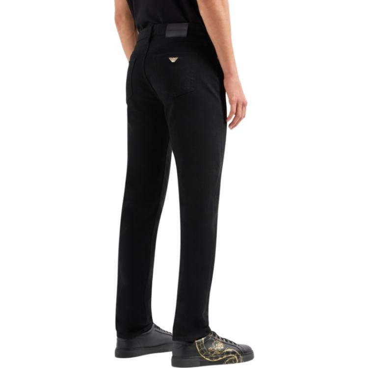 EMPORIO ARMANI SS24 Slim Fit Low-Rise Black Casual Jeans for Men EM000051-AF10073-MC002 圖 5