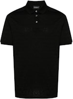 Emporio Armani SS24 Solid Logo Jacquard Short-Sleeve Polo Shirt Men Black. 3D1FM8-1JORZ-0999 Emporio Armani SS24 Solid Logo Jacquard Short-Sleeve Polo Shirt Men Black. 3D1FM8-1JORZ-0999