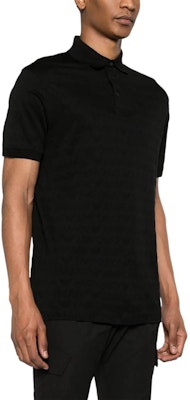 エンポリオアルマーニ SS24 ロゴジャカード 半袖ポロシャツ メンズ ブラック 3D1FM8-1JORZ-0999 Purchase エンポリオアルマーニ SS24 ロゴジャカード 半袖ポロシャツ メンズ ブラック 3D1FM8-1JORZ-0999