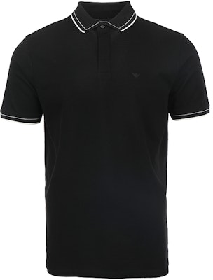 Emporio Armani SS24 Striped Logo Embroidery Short Sleeve Polo Shirt Black 3D1FM61JTKZ0999 Order Emporio Armani SS24 Striped Logo Embroidery Short Sleeve Polo Shirt Black 3D1FM61JTKZ0999