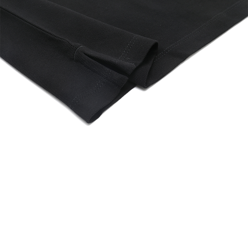 Details for Emporio Armani SS24 Striped Logo Embroidery Short Sleeve Polo Shirt Black 3D1FM61JTKZ0999