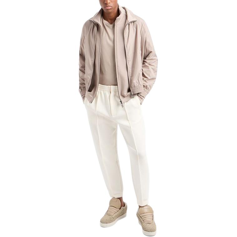 EMPORIO ARMANI SS24 Unisex Logo Tape Zip-Up Jacket Gray Brown 3D1BH0-1NMPZ-0650 圖 3