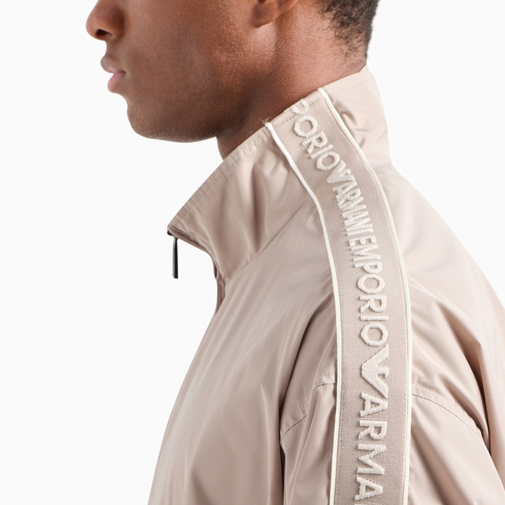 EMPORIO ARMANI SS24 Unisex Logo Tape Zip-Up Jacket Gray Brown 3D1BH0-1NMPZ-0650 圖 6