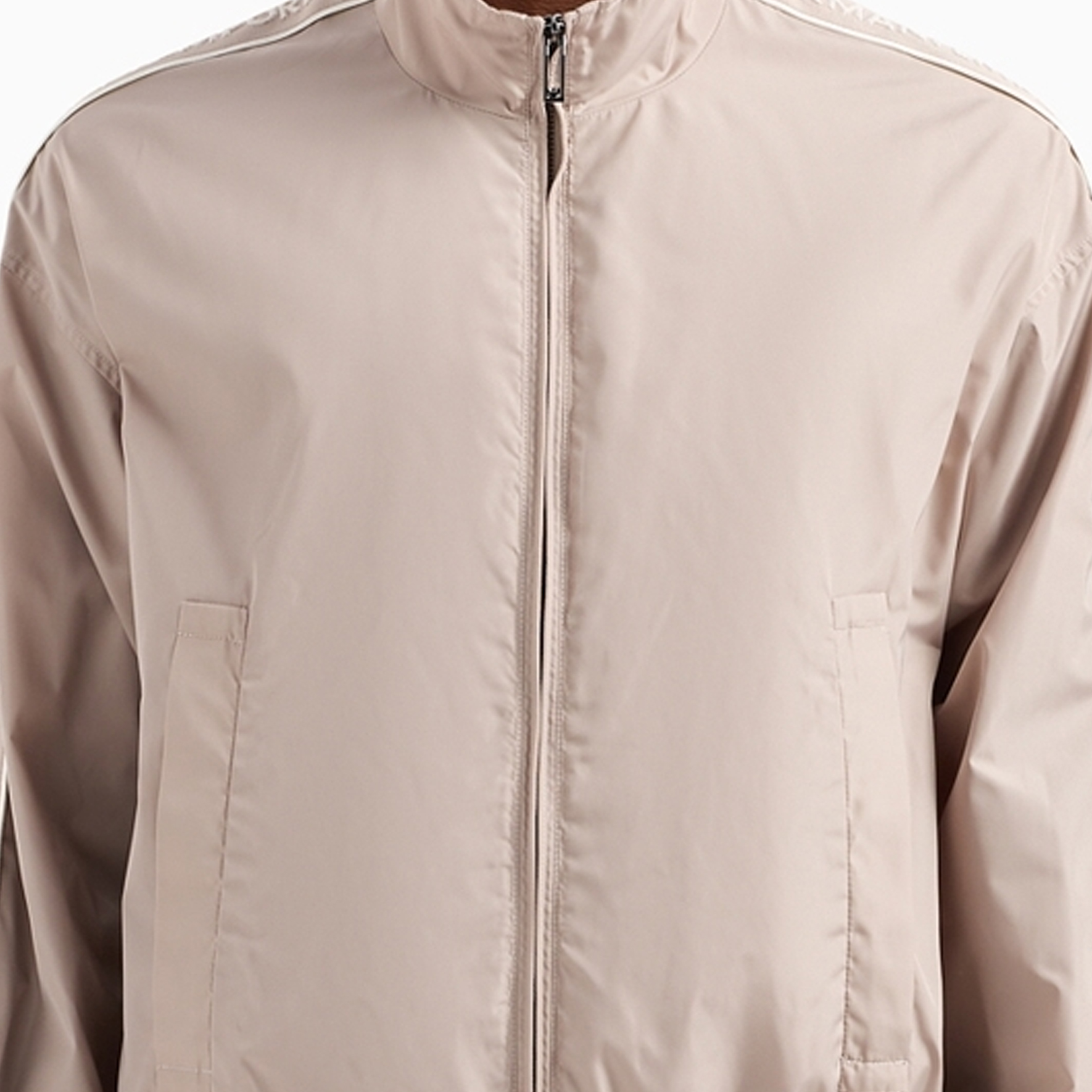 EMPORIO ARMANI SS24 Unisex Logo Tape Zip-Up Jacket Gray Brown 3D1BH0-1NMPZ-0650 圖 7