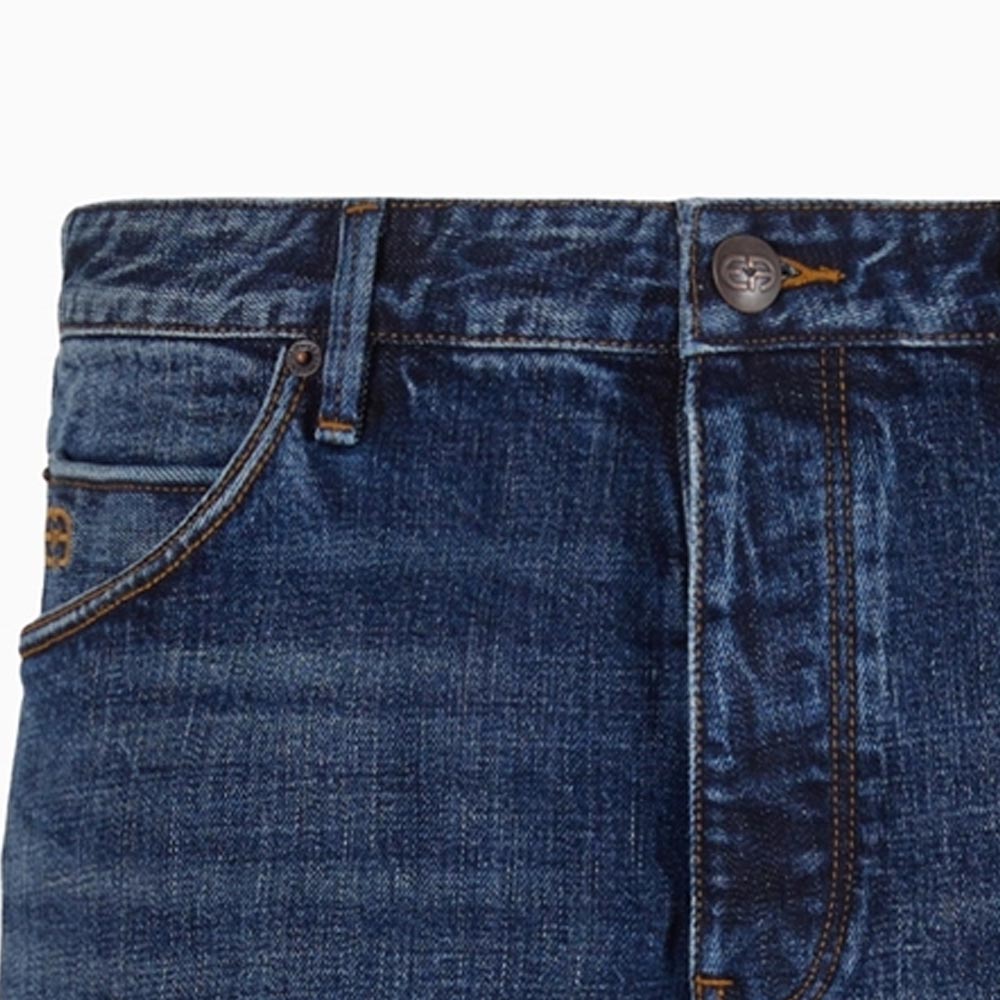 EMPORIO ARMANI SS24 Washed Button Straight Jeans 3D1J69-1DRMZ-0942 圖 6