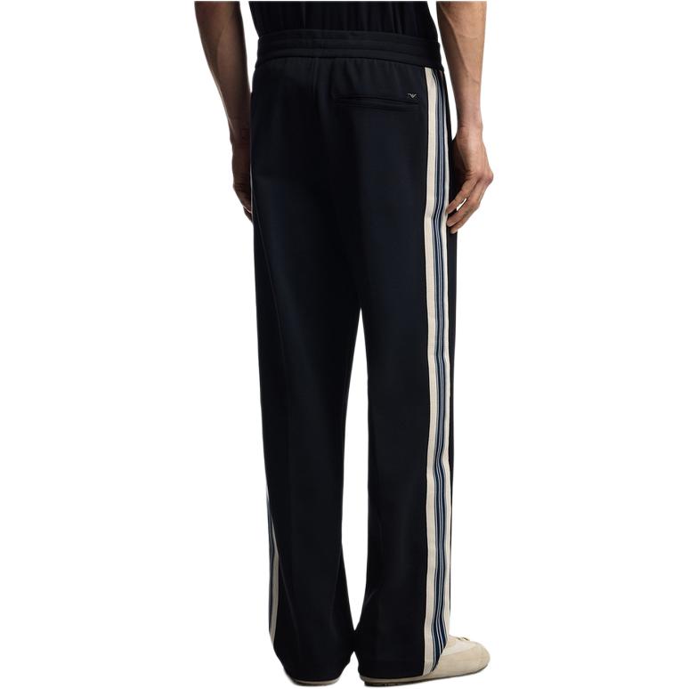 Lookbook 安普里奥阿玛尼SS25海军蓝字母印花弹力腰休闲裤 EM002873-AF13488-UB118