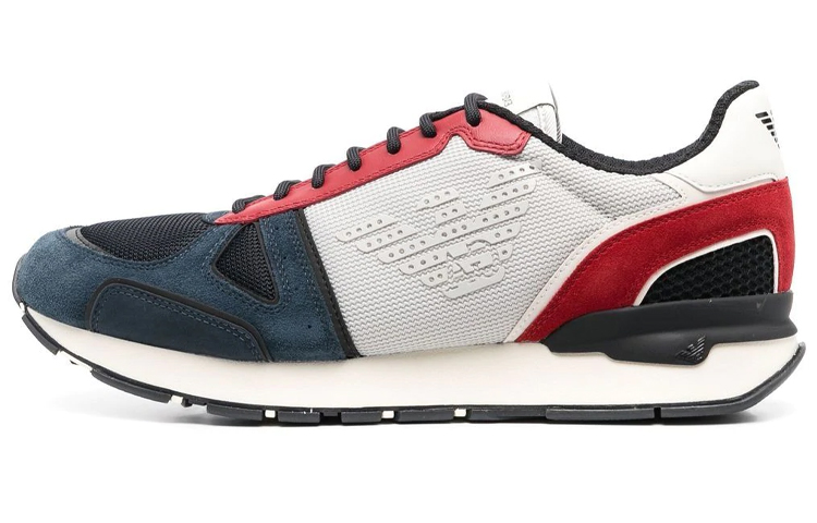 Buy エンポリオ アルマーニ ストラップスニーカー 白青赤 X4X289XM499Q831