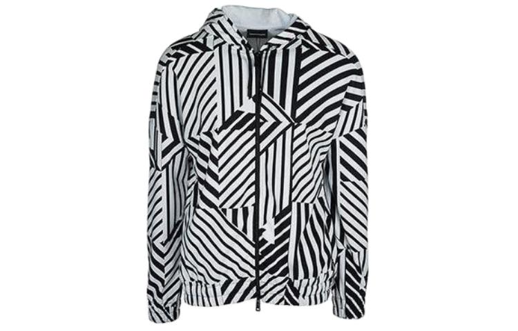 Emporio Armani Striped Colorblock Hoodie Black 3Z1M63-1JSWZ-F144