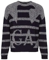 EMPORIO ARMANI Striped Print Crewneck Pullover Sweater Men’s Blue 6R1MXR1-MMCZ1-F908 EMPORIO ARMANI Striped Print Crewneck Pullover Sweater Men’s Blue 6R1MXR1-MMCZ1-F908