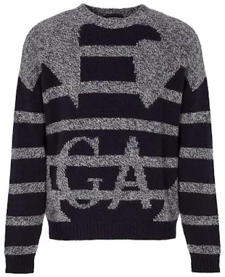 EMPORIO ARMANI Striped Print Crewneck Pullover Sweater Men’s Blue 6R1MXR1-MMCZ1-F908 Order EMPORIO ARMANI Striped Print Crewneck Pullover Sweater Men’s Blue 6R1MXR1-MMCZ1-F908