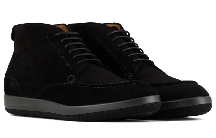 Emporio Armani Suede Ankle Boots 'Black' 圖 3