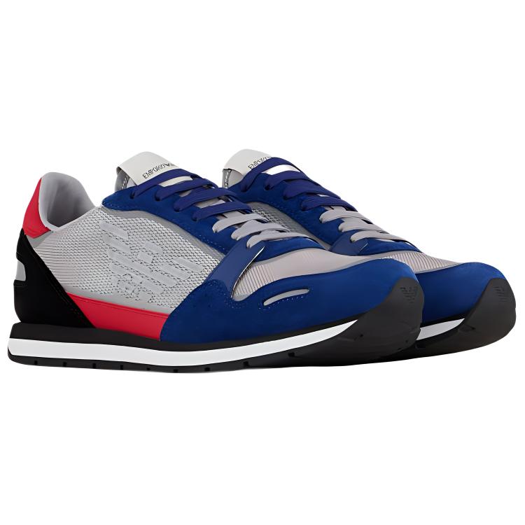 Emporio Armani Suede Casual Sneaker 'Blue' 圖 3