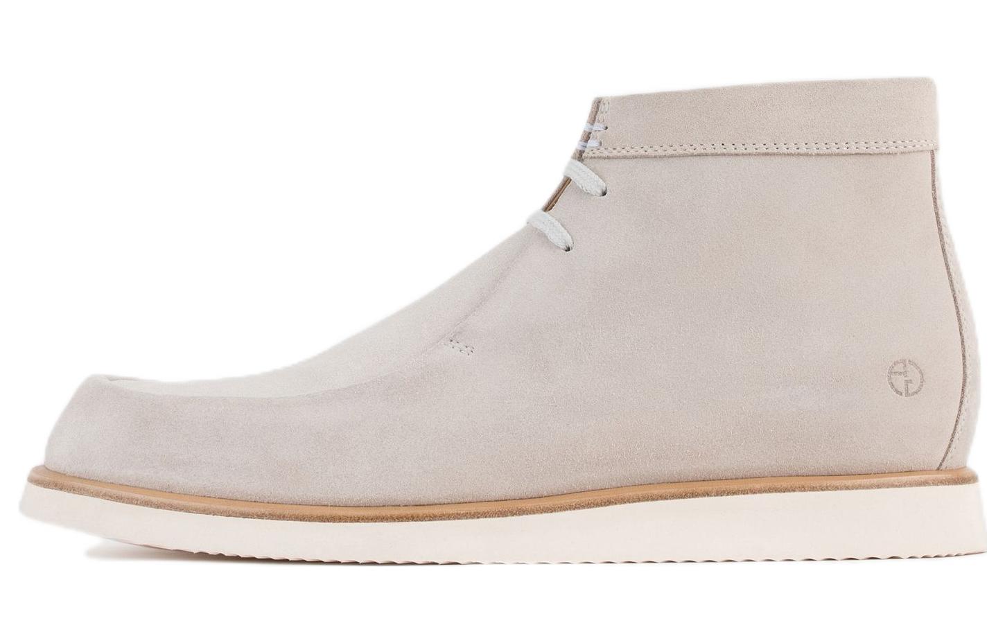 Emporio Armani Suede Lace-Up Ankle Boots 'Light Brown Fashion'