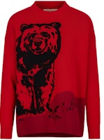EMPORIO ARMANI Sustainable Animal Pattern Red Crewneck Sweater Men FW. 6L1MZA-1M5FZ-F314 EMPORIO ARMANI Sustainable Animal Pattern Red Crewneck Sweater Men FW. 6L1MZA-1M5FZ-F314