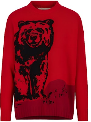 EMPORIO ARMANI Sustainable Animal Pattern Red Crewneck Sweater Men FW. 6L1MZA-1M5FZ-F314 Buy EMPORIO ARMANI Sustainable Animal Pattern Red Crewneck Sweater Men FW. 6L1MZA-1M5FZ-F314
