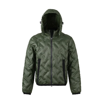 EMPORIO ARMANI Sustainable ARDOR 7 Outdoor Hooded Jacket for Men - Dark Green 6RPB64-PN8MZ-1845