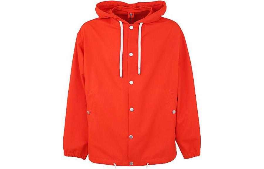 Emporio Armani Sustainable Solid Color Snap-Button Hooded Jacket 3R1B8B-1NW1Z-0260