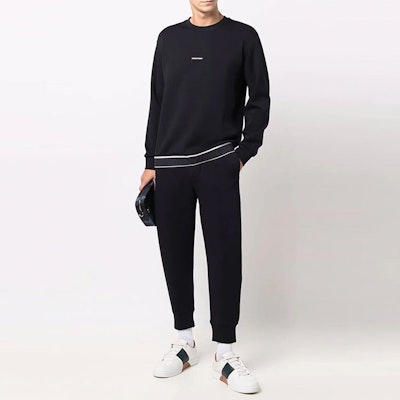 Emporio Armani Tapered Jogger Sweatpants Navy Blue. 8N1P92-1JHSZ-0920 Lookbook Emporio Armani Tapered Jogger Sweatpants Navy Blue. 8N1P92-1JHSZ-0920