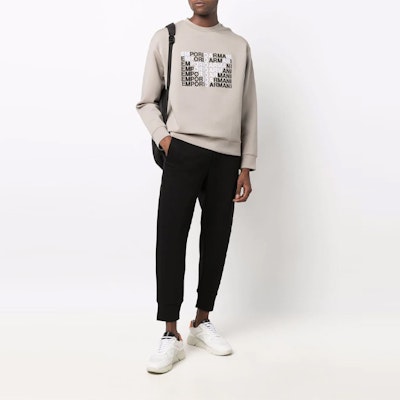 Emporio Armani Tapered Knit Joggers Black FW21 8N1P92-1JHSZ-0999 Shop Emporio Armani Tapered Knit Joggers Black FW21 8N1P92-1JHSZ-0999