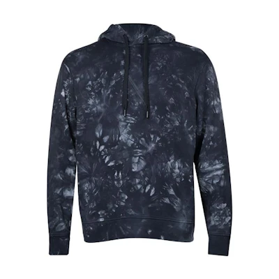 Emporio Armani Tie-Dye Loose Fit Hoodie Blue Pullover 6KZMLA-ZJ8GZ-05DD