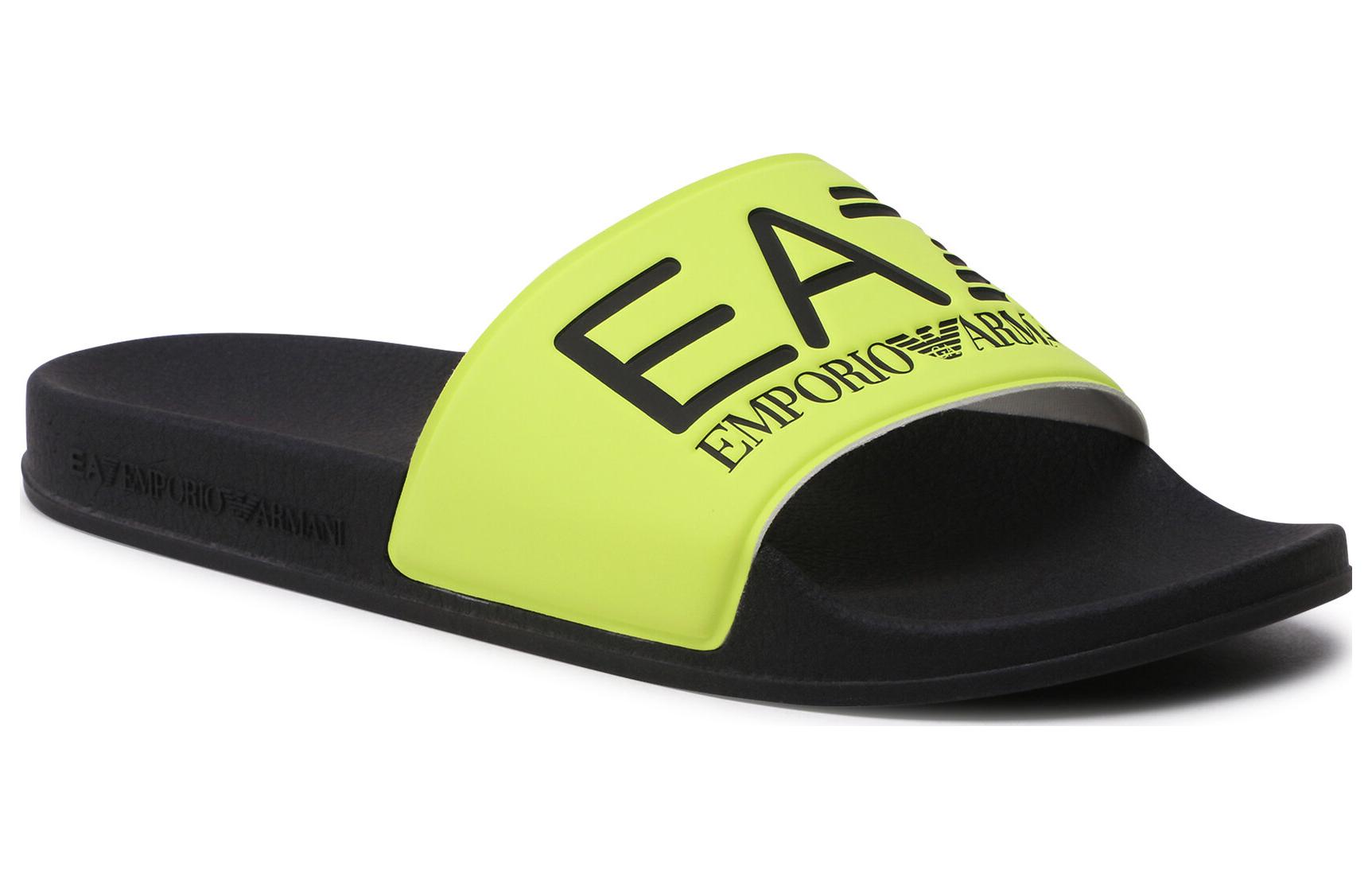 Emporio Armani Toe Post Flat Sandals 'Yellow Black' 圖 2