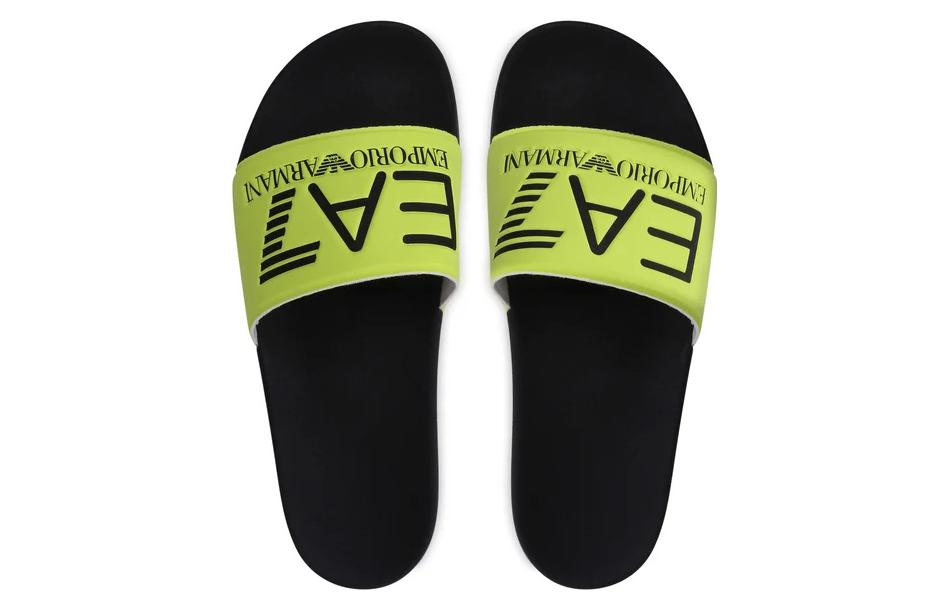 Emporio Armani Toe Post Flat Sandals 'Yellow Black' 圖 3