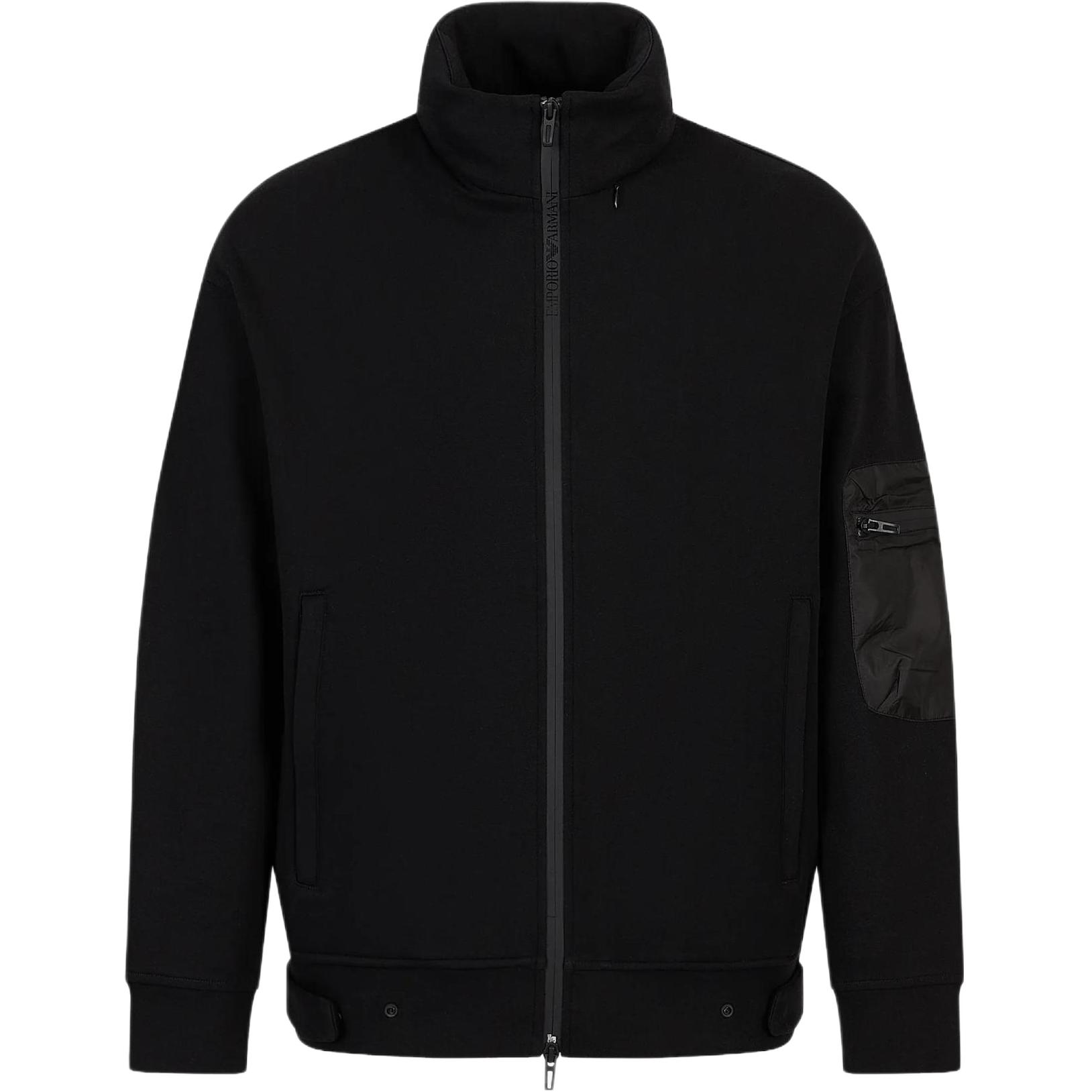 Emporio Armani Travel Essentials Full-Zip Sweatshirt Black Jacket 3R1MCT1-JHSZ1-0999