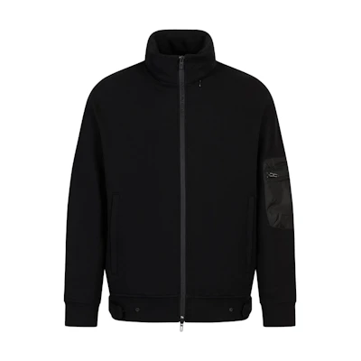 Emporio Armani Travel Essentials Full-Zip Sweatshirt Black Jacket 3R1MCT1-JHSZ1-0999