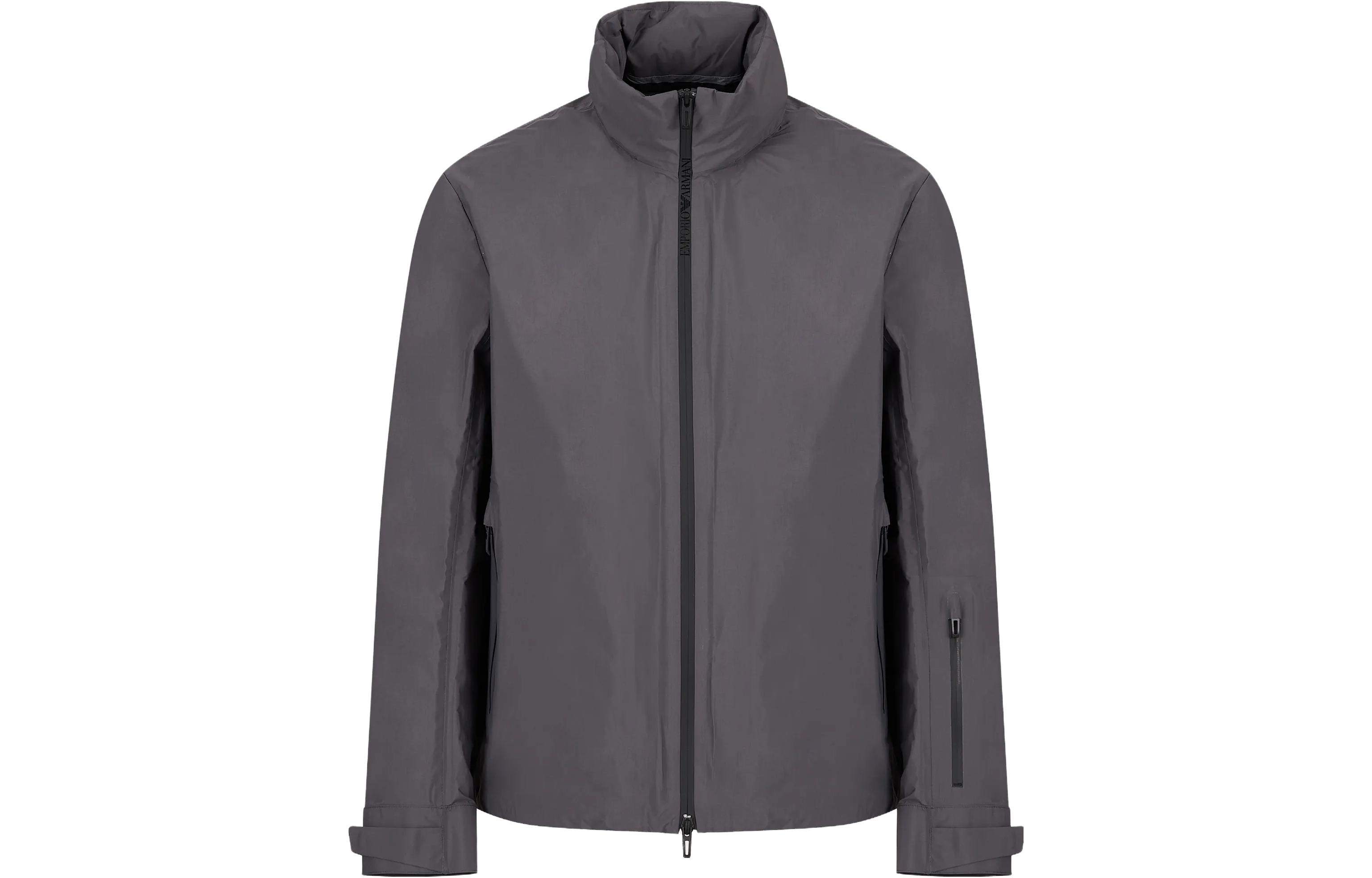 Emporio Armani Travel Essentials Water-Repellent Recycled Nylon Puffer Jacket Grey 3R1BT01-NSXZ1-0657