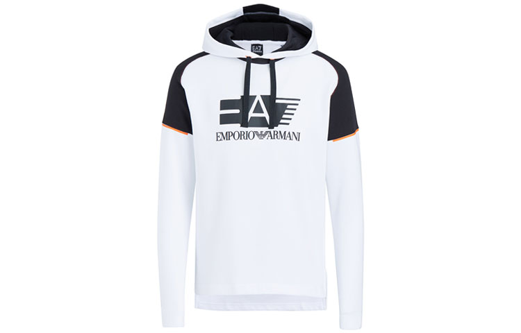 Emporio Armani Two-Tone Hoodie White Long Sleeve 3HPM40-PJJ5Z-1100