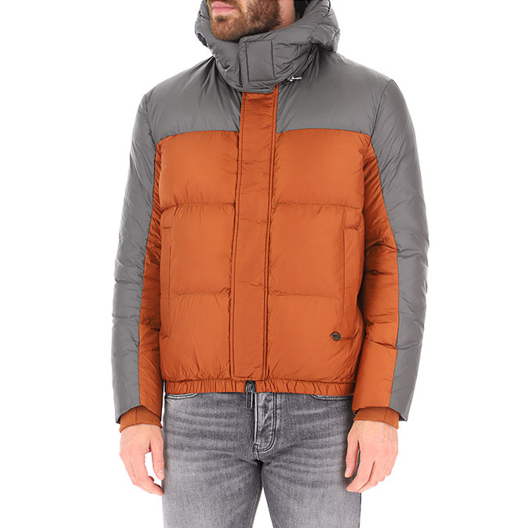 Lookbook Emporio Armani Chaqueta de Plumas Unisex Naranja con Capucha para Invierno 6H1BL1-1NLSZ-F621