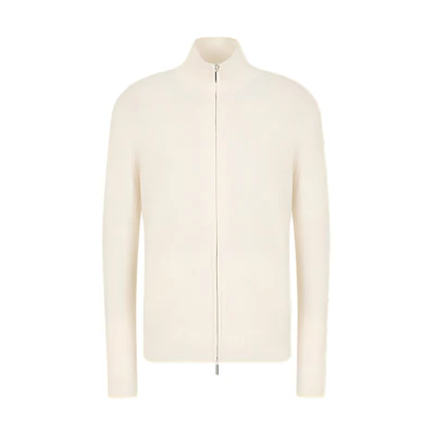 Emporio Armani Unisex Solid Color Zip-Up Jacket Off-White 3D1BY21-MF2Z1-0103