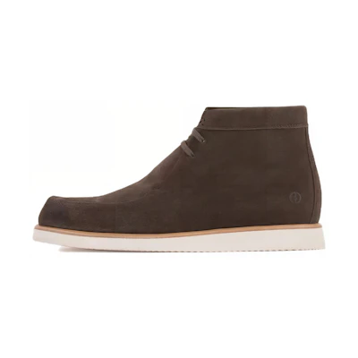 Emporio Armani Velour Lace-Up Round-Toe Fashion Ankle Boot 'Brown'