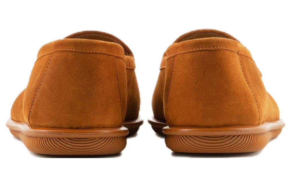 Emporio Armani Velvet Loafers 'Brown' 圖 4