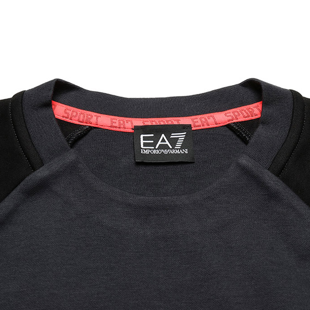 Sizing 阿玛尼Ventus7拼色徽标圆领男士卫衣黑色 6KPM41-PJANZ-1578